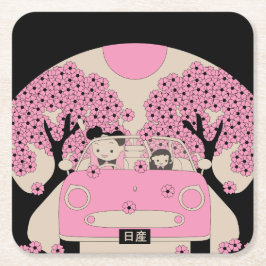 Posavasos Cuadrado De Papel Prácticos de costa de Figaro