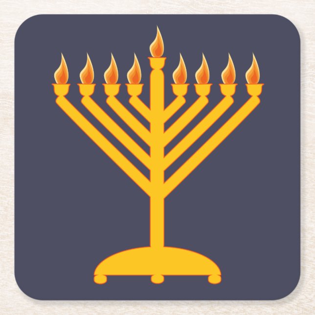 Posavasos Cuadrado De Papel Prácticos de costa de Menora (Anverso)