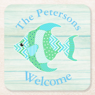 Posavasos Cuadrado De Papel Prácticos de costa de papel de encargo de los