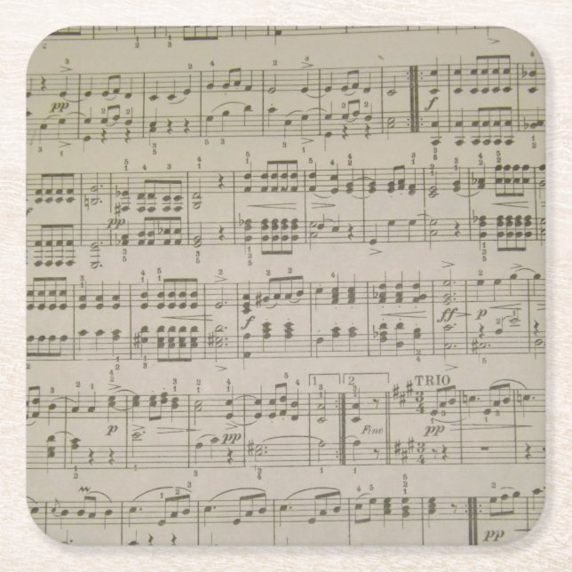 Posavasos Cuadrado De Papel Prácticos de costa de papel de Menuetto (Anverso)