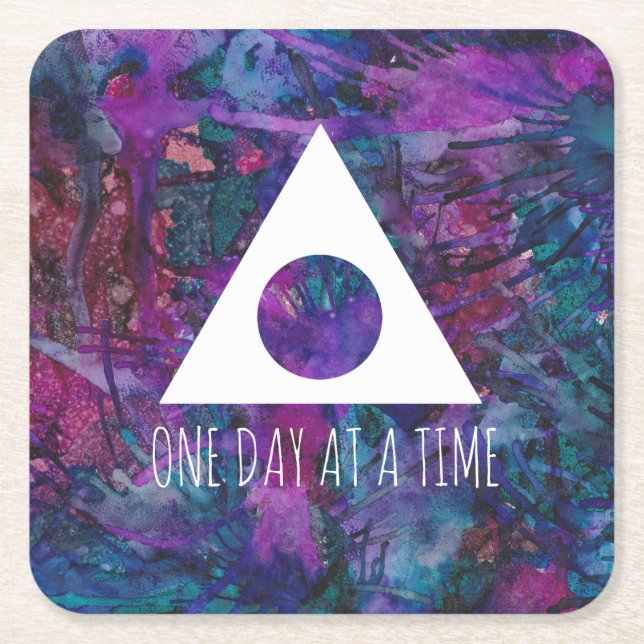 Posavasos Cuadrado De Papel Prácticos de costa del al-Anon (Anverso)