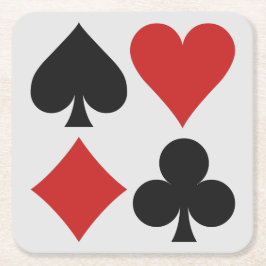 Posavasos Cuadrado De Papel Prácticos de costa del jugador de tarjeta