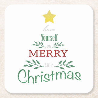 Posavasos Cuadrado De Papel Prácticos de costa del navidad