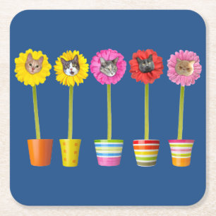 Posavasos Cuadrado De Papel "Prácticos de costa divertidos del jardín LOL de