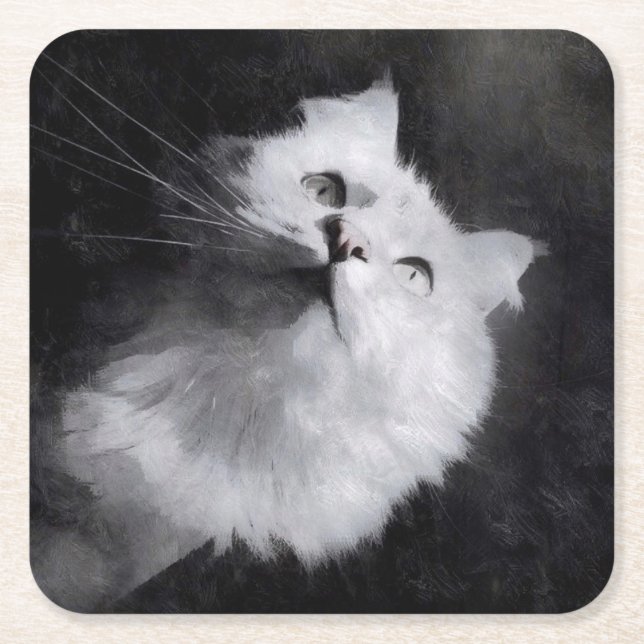 Posavasos Cuadrado De Papel Prácticos de costa siberianos del retrato (Anverso)