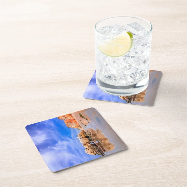 Posavasos Cuadrado De Papel Praia da rocha Portugal (In situ)