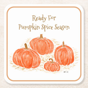 Posavasos Cuadrado De Papel Preparado para calabaza de calabaza acuática de la