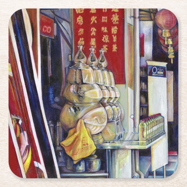 Posavasos Cuadrado De Papel Presuntamente probabilístico, Singapur (Anverso)