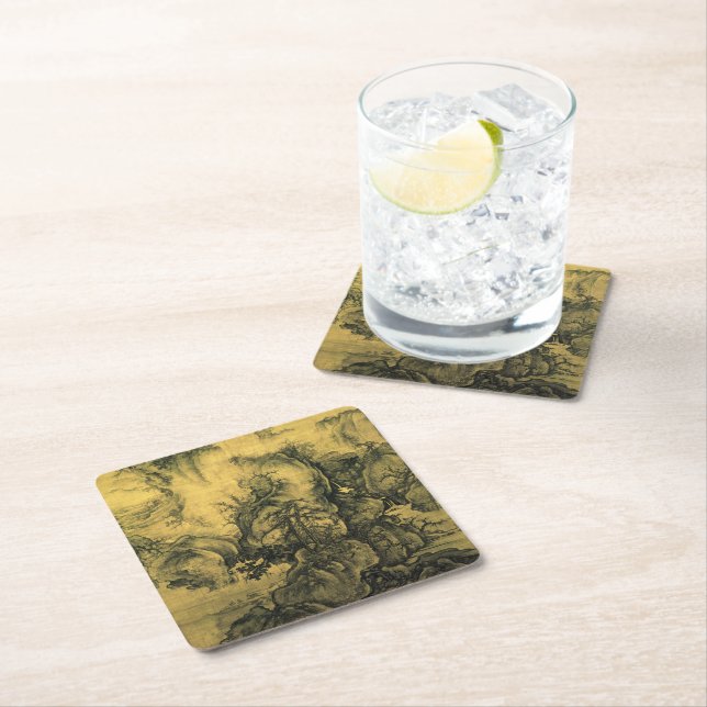 Posavasos Cuadrado De Papel Primavera temprana y Guo Xi - China imperial y art (In situ)