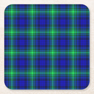 Posavasos Cuadrado De Papel Primera tela escocesa de Fibonacci