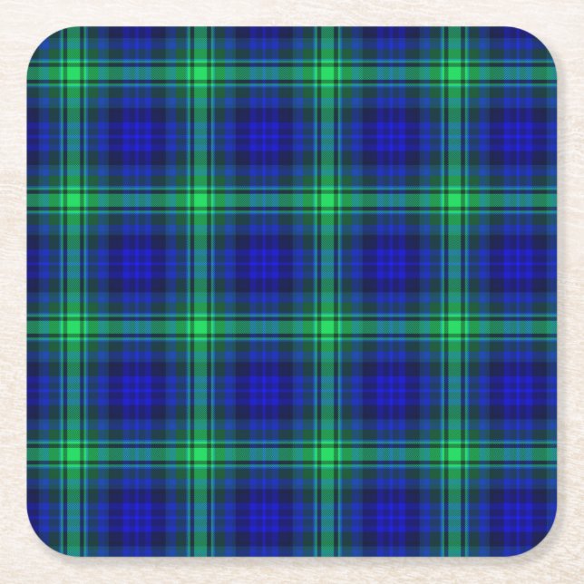 Posavasos Cuadrado De Papel Primera tela escocesa de Fibonacci (Anverso)