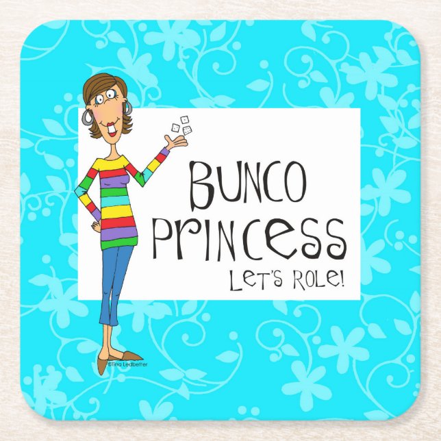 Posavasos Cuadrado De Papel Princesa Coasters de Bunco (Anverso)