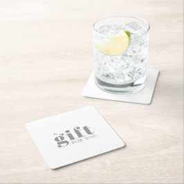 Posavasos Cuadrado De Papel Promotional Salon Business Gift