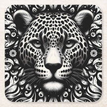 Protectores de papel de leopardo en negro y blanco