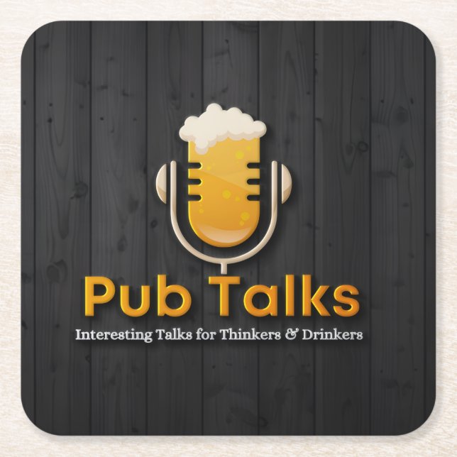 Posavasos Cuadrado De Papel Pub Talks Coasters (Anverso)