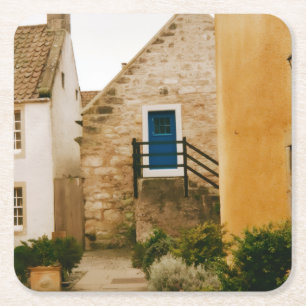 Posavasos Cuadrado De Papel Pueblo de Culross, Fife, Escocia