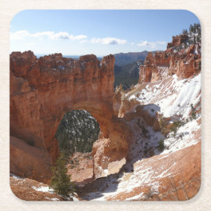 Posavasos Cuadrado De Papel Puente natural del cañón de Bryce Foto paisajista