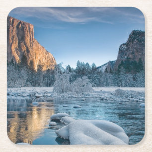 Posavasos Cuadrado De Papel Puertas en Yosemite