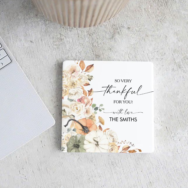 Posavasos Cuadrado De Papel Pumpkins Thanksgiving Dinner Square Paper Coaster (Subido por el creador)