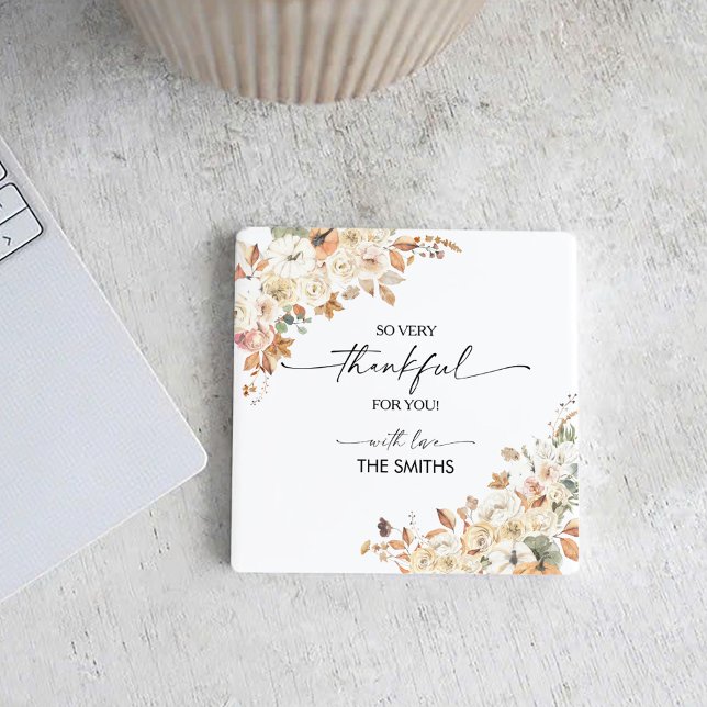 Posavasos Cuadrado De Papel Pumpkins Thanksgiving Dinner Square Paper Coaster (Subido por el creador)