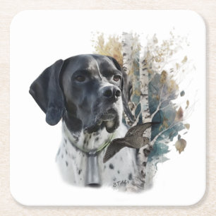 Posavasos Cuadrado De Papel Puntero inglés , Temporada de caza de Woodcock , A