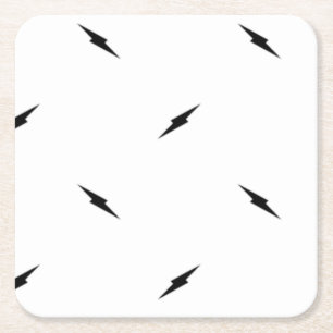 Posavasos Cuadrado De Papel Punto, Coaster de Papel Negro