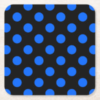 Puntos de polka azul y negro