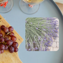 Posavasos Cuadrado De Papel Purple Lavender florece