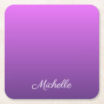 Posavasos Cuadrado De Papel Púrpura personalizado<br><div class="desc">Púrpura personalizado</div>