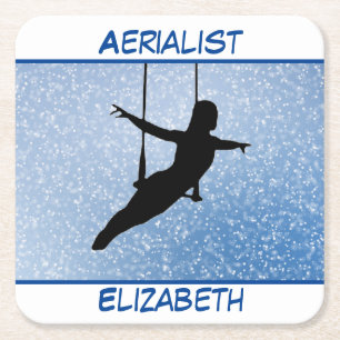 Posavasos Cuadrado De Papel Purpurina Aerialist