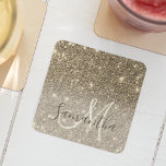 Posavasos Cuadrado De Papel Purpurina de oro moderno marca nombre personalizad<br><div class="desc">Presentamos nuestra colección Modern Gold Purpurina Sparkles Personalized Name, donde la elegancia se une a la personalización. Sumérjase en un mundo de belleza brillante con nuestra exquisita gama de productos, diseñados para añadir un toque de lujo a su vida cotidiana. Nuestra colección muestra el atractivo cautivador de los brillantes modernos...</div>