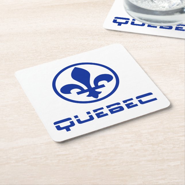 Posavasos Cuadrado De Papel Quebec (En perspectiva)