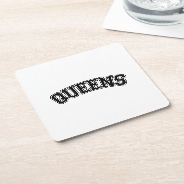 POSAVASOS CUADRADO DE PAPEL QUEENS, NYC (En perspectiva)