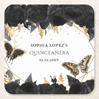 Posavasos Cuadrado De Papel Quinceanera
