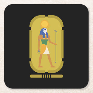 Posavasos Cuadrado De Papel Ra Dios del Sol