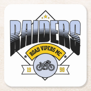 Posavasos Cuadrado De Papel Raiders Road Vipers MC