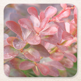 Posavasos Cuadrado De Papel Ramas rosadas de bonito