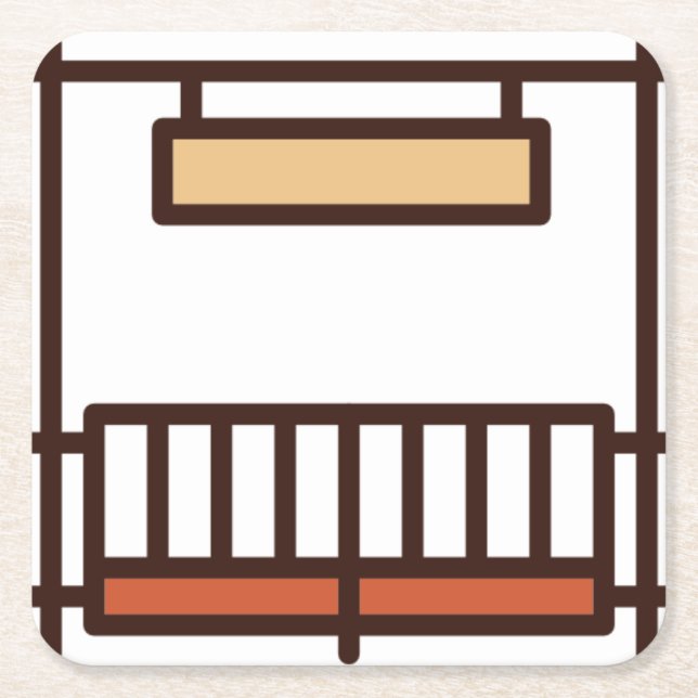 Posavasos Cuadrado De Papel rancho (Anverso)