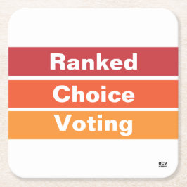 Posavasos Cuadrado De Papel Ranking Choice Voting 3 stripes copos