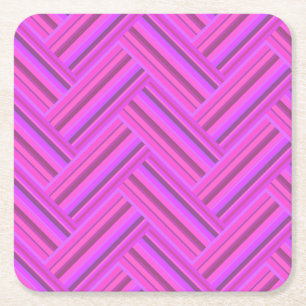 Posavasos Cuadrado De Papel Rastreo rosa de doble trama