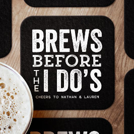 Posavasos Cuadrado De Papel Ratas antes de la fiesta de solteros blancos y neg