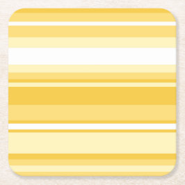 Posavasos Cuadrado De Papel Rayas amarillas