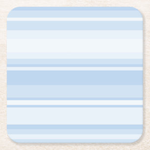 Posavasos Cuadrado De Papel Rayas azul bebé
