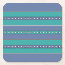 Posavasos Cuadrado De Papel Rayas de Brisa del Océano