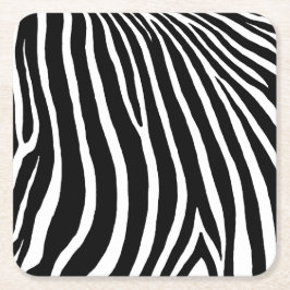 Posavasos Cuadrado De Papel Rayas de cebra