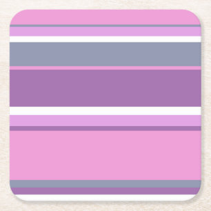 Posavasos Cuadrado De Papel Rayas de lilac