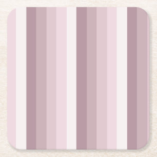 Posavasos Cuadrado De Papel rayas de sombra de cuarzo Rosa