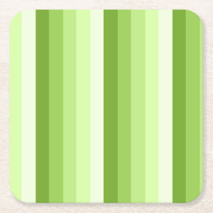 Posavasos Cuadrado De Papel Rayas de sombra verde limón