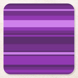 Posavasos Cuadrado De Papel Rayas púrpuras