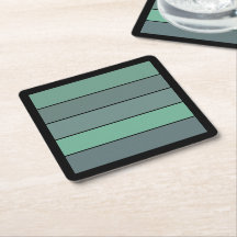 Rayas Verdes Y Gris De Invierno Sobre Papel Acuáti